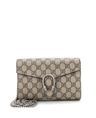 Small Dionysus Chain Wallet GG Coated Canvas