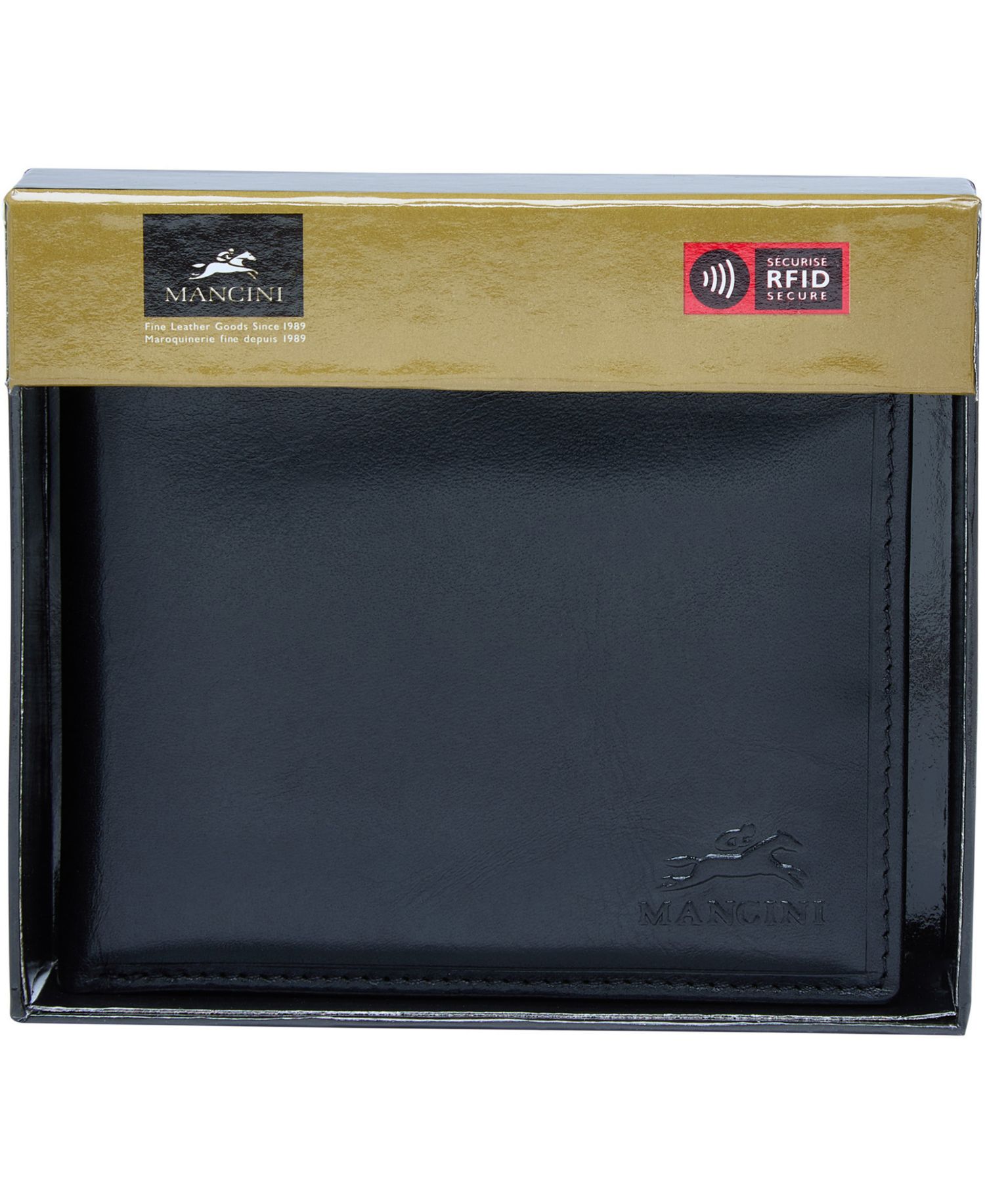 Men's Boulder Collection RFID Secure Billfold with Removable Center Wing Passcase