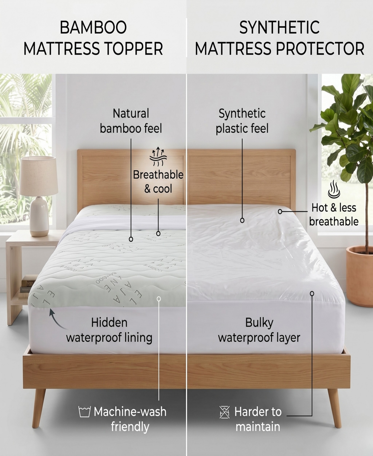 Ella Jayne Allergy-Free Viscose from Bamboo Mattress Protector
