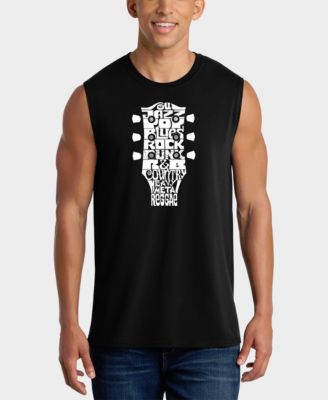 Men's Guitar Word Art Graphic Tank Top