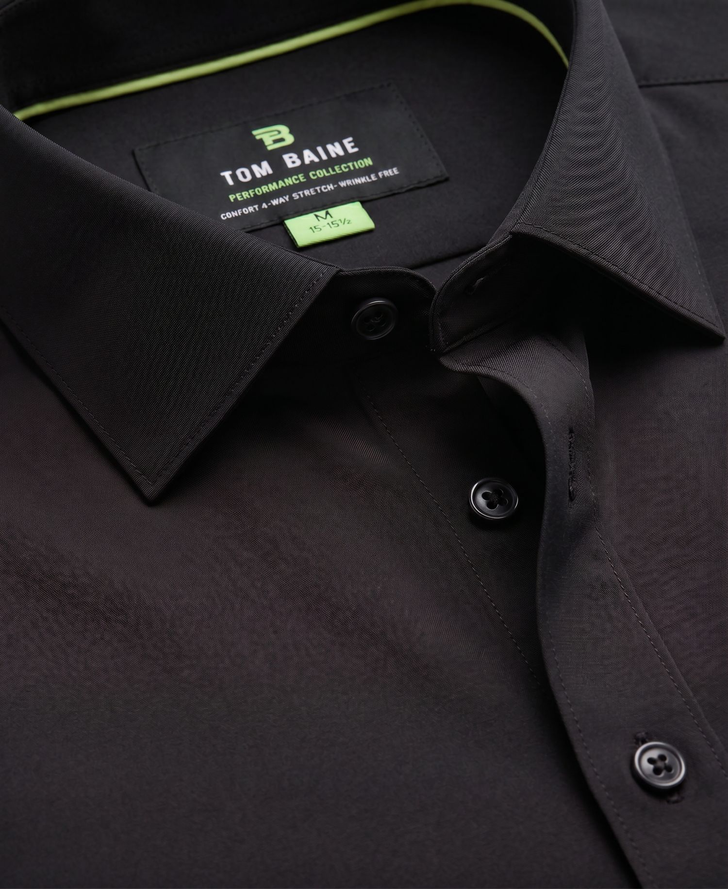 Men's Performance Stretch Solid Button-Down Shirt