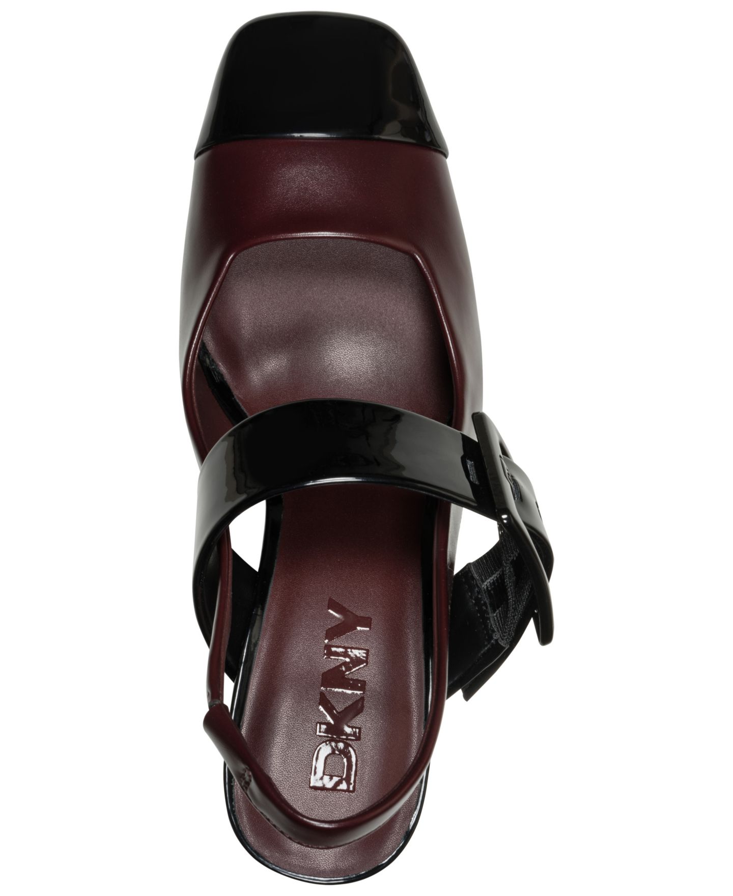 Женские туфли DKNY Axle Slingback Buckle Pumps, цвет: Сангрия / Чёрный — фото 3