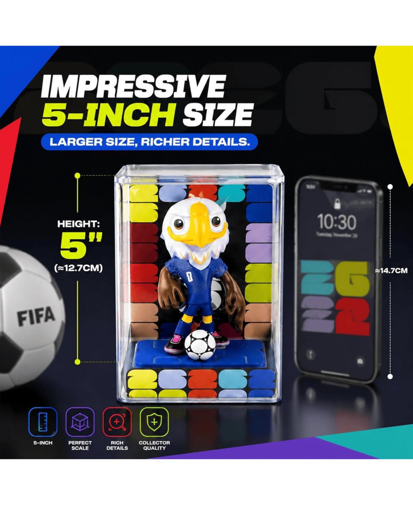 Детские фигурки FIFA 2026 World Cup Maple, Zayu and Clutch 5"H 3-Piece Figurine Set, 14+ — фото 8