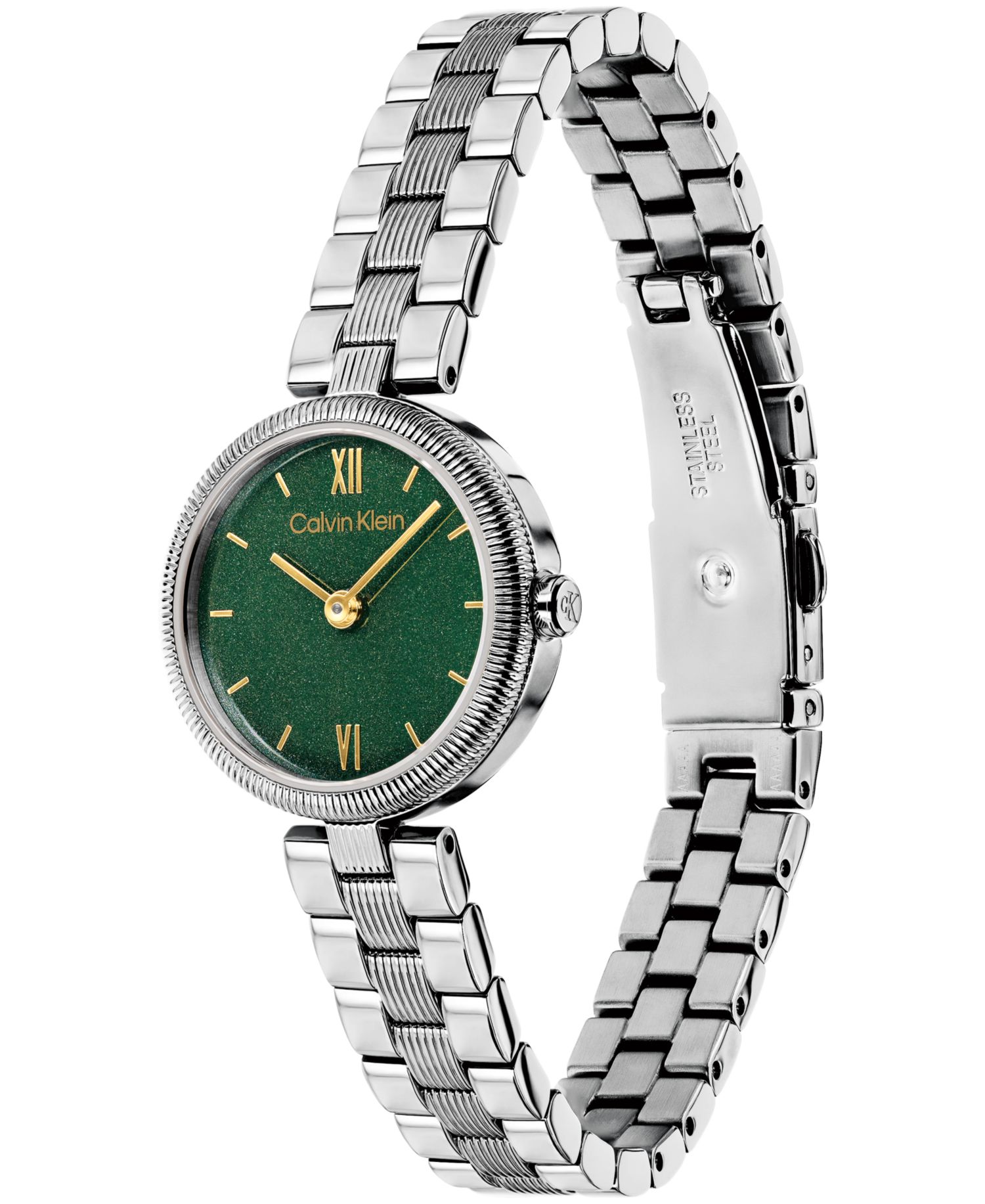 Women's Gleam Silver-Tone Stainless Steel Bracelet Watch 24mm