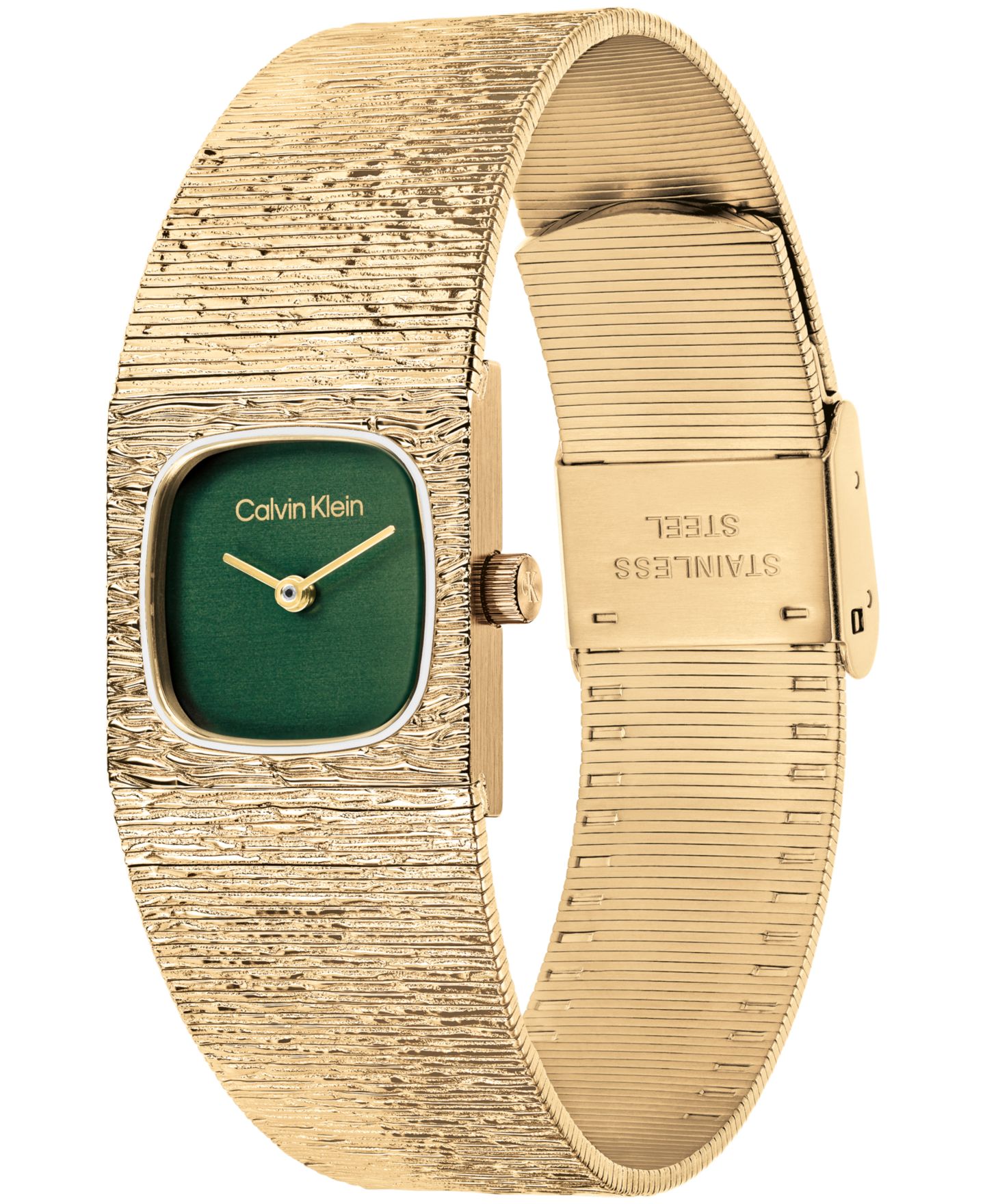 Женские часы Calvin Klein Sophisticated Square Gold-Tone Stainless Steel Bracelet Watch 20mm — фото 2