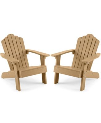 Set of 2 Kids HIPS Adirondack Chairs with Tilted High Backrest for Ages 3 to 7