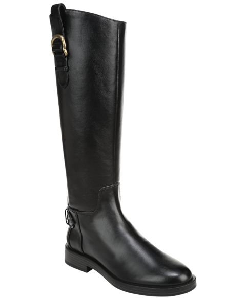 Женские ботинки Sam & Libby Sam and Libby Statler Knee High Riding Boots, Regular & Wide Calf, цвет: Чёрный гладкий