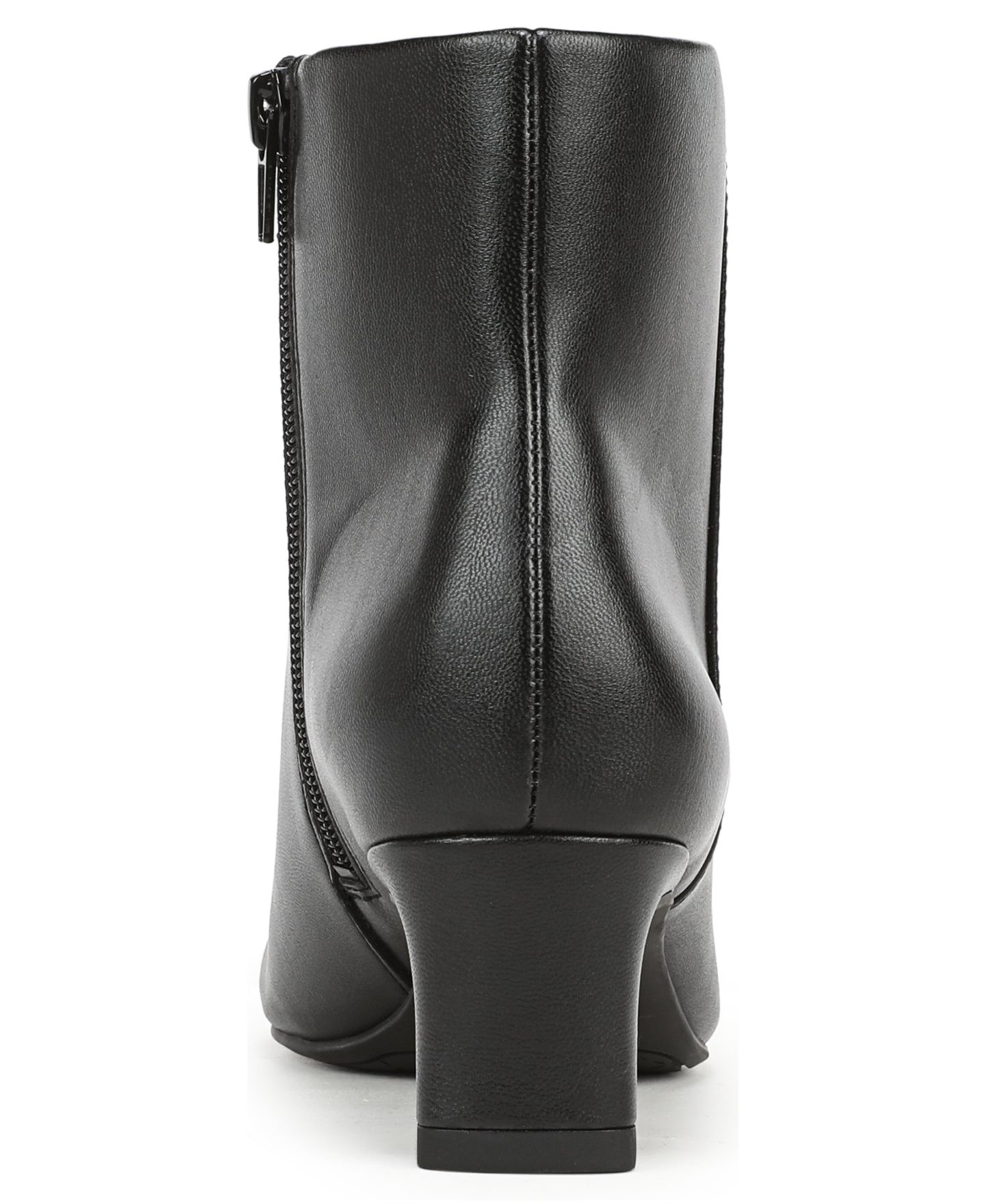 Женские ботинки LifeStride Fresno Zip Snip Toe Short, цвет: Чёрная искусственная кожа — фото 3
