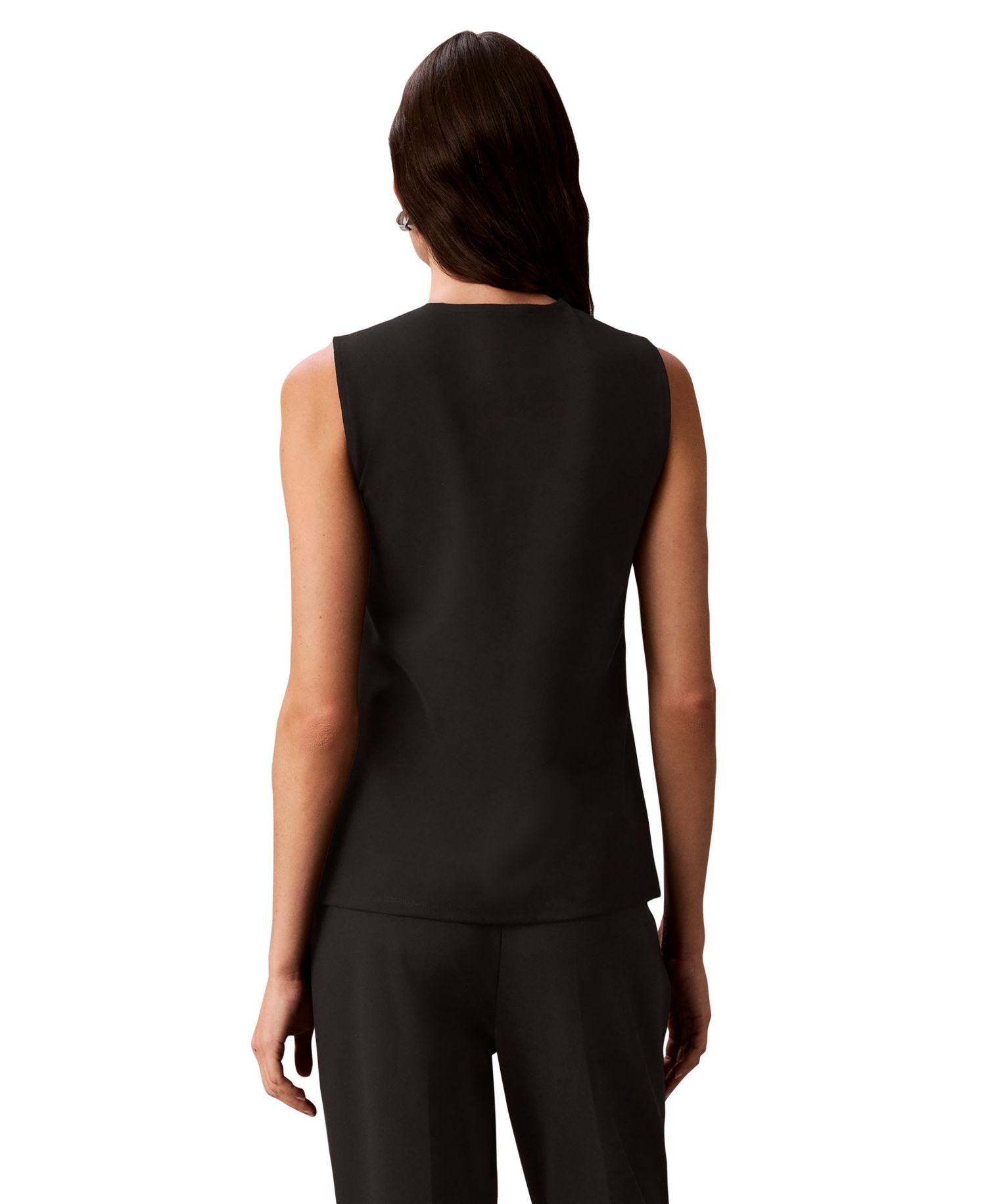 Petite V-Neck Banded Shell Top