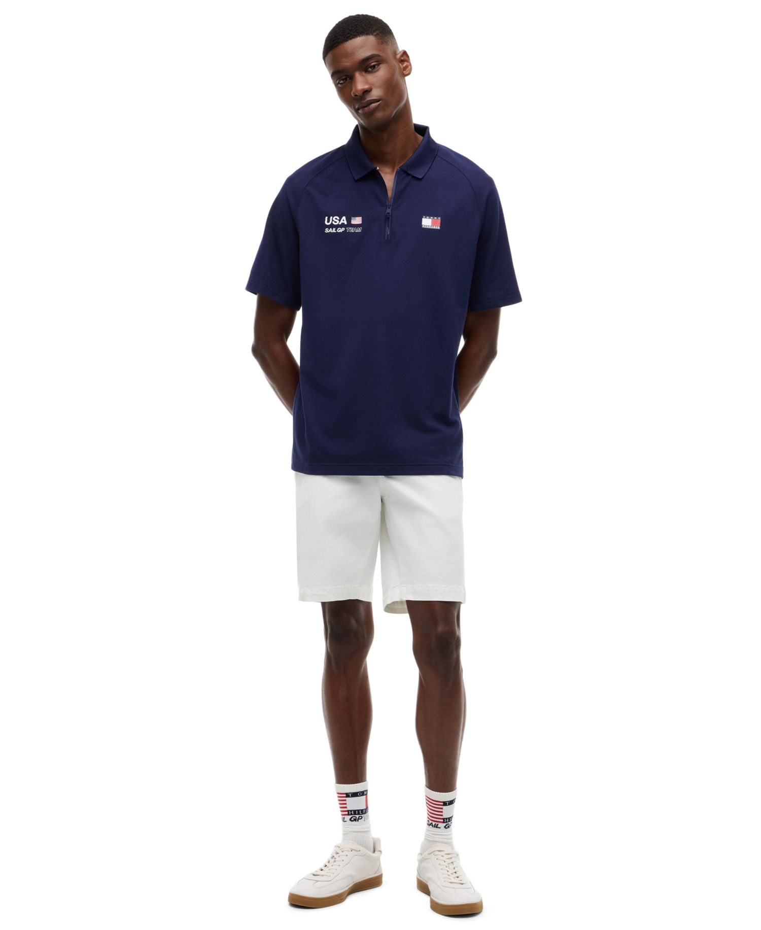 x U.S. SailGP Men's Performance Collared Regular-Fit Polo Shirt