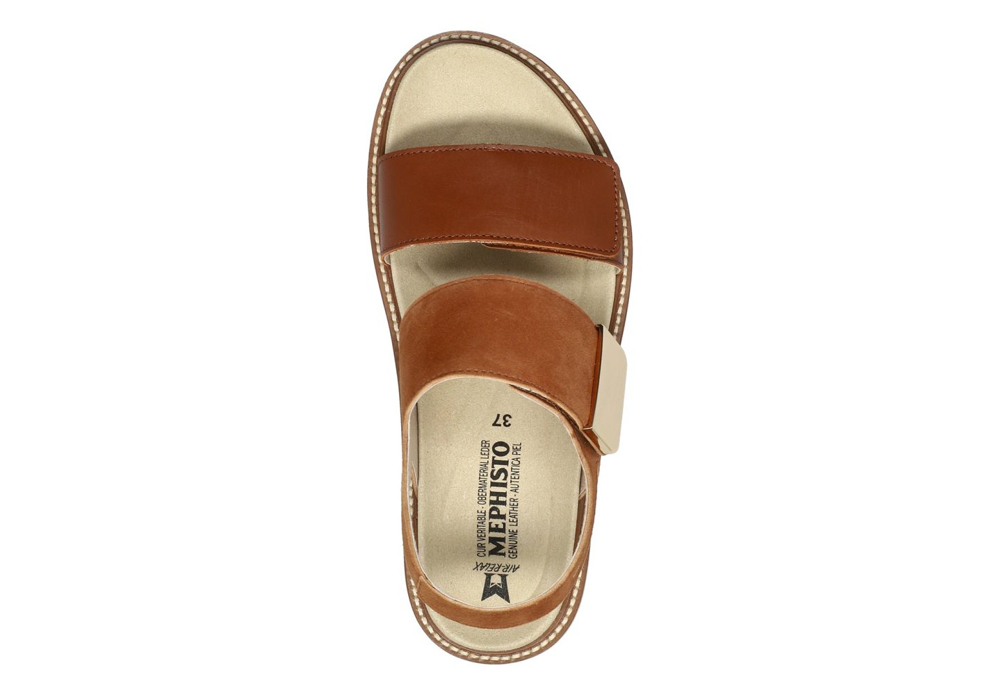 Женские сандалии Mephisto Violaine Leather Adjustable Strap Platform, цвет: Коричневый — фото 4