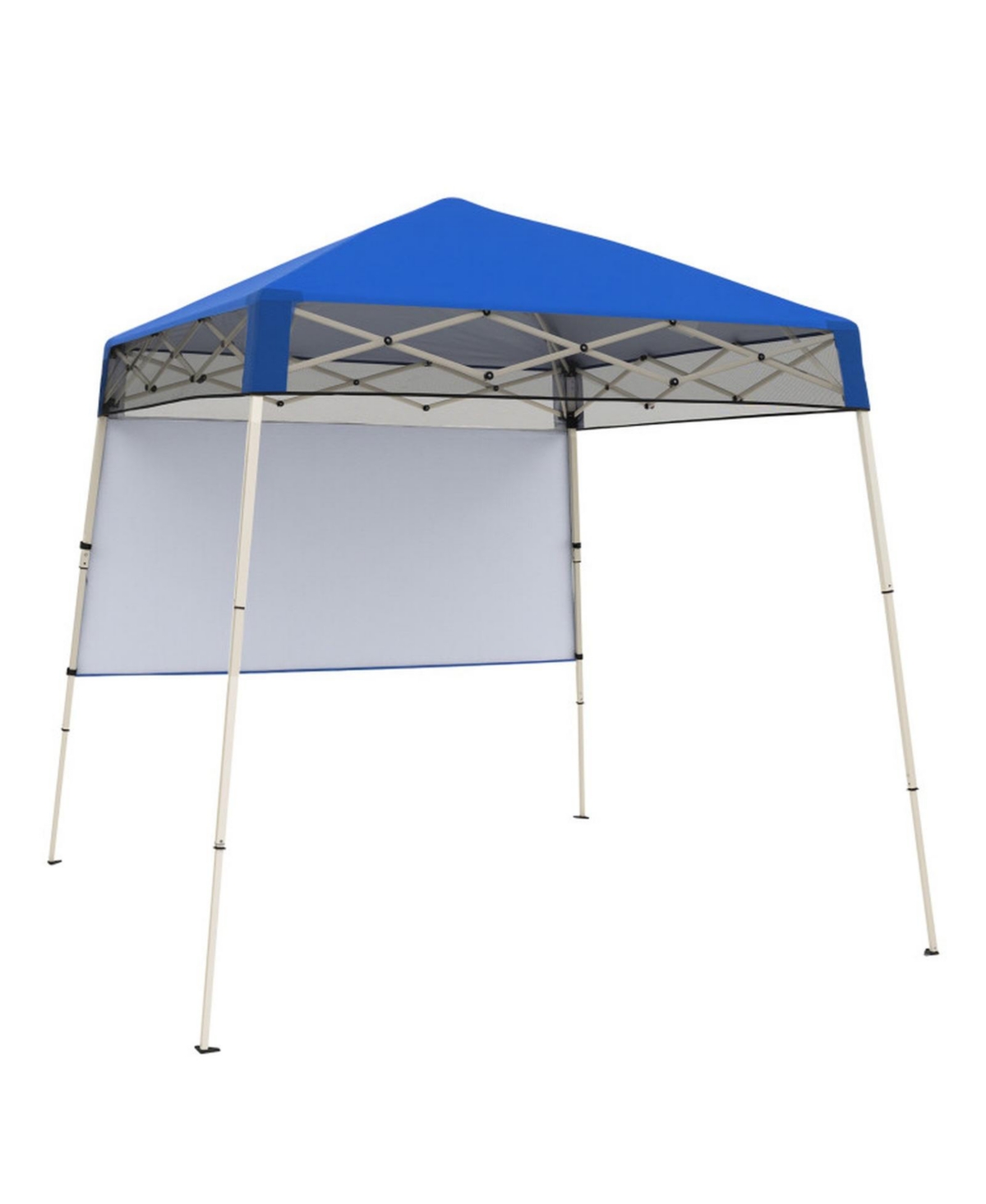 Gouun 7 x 7 Feet Pop-Up Canopy Tent with One-Push Center Lock for Camping - Blue