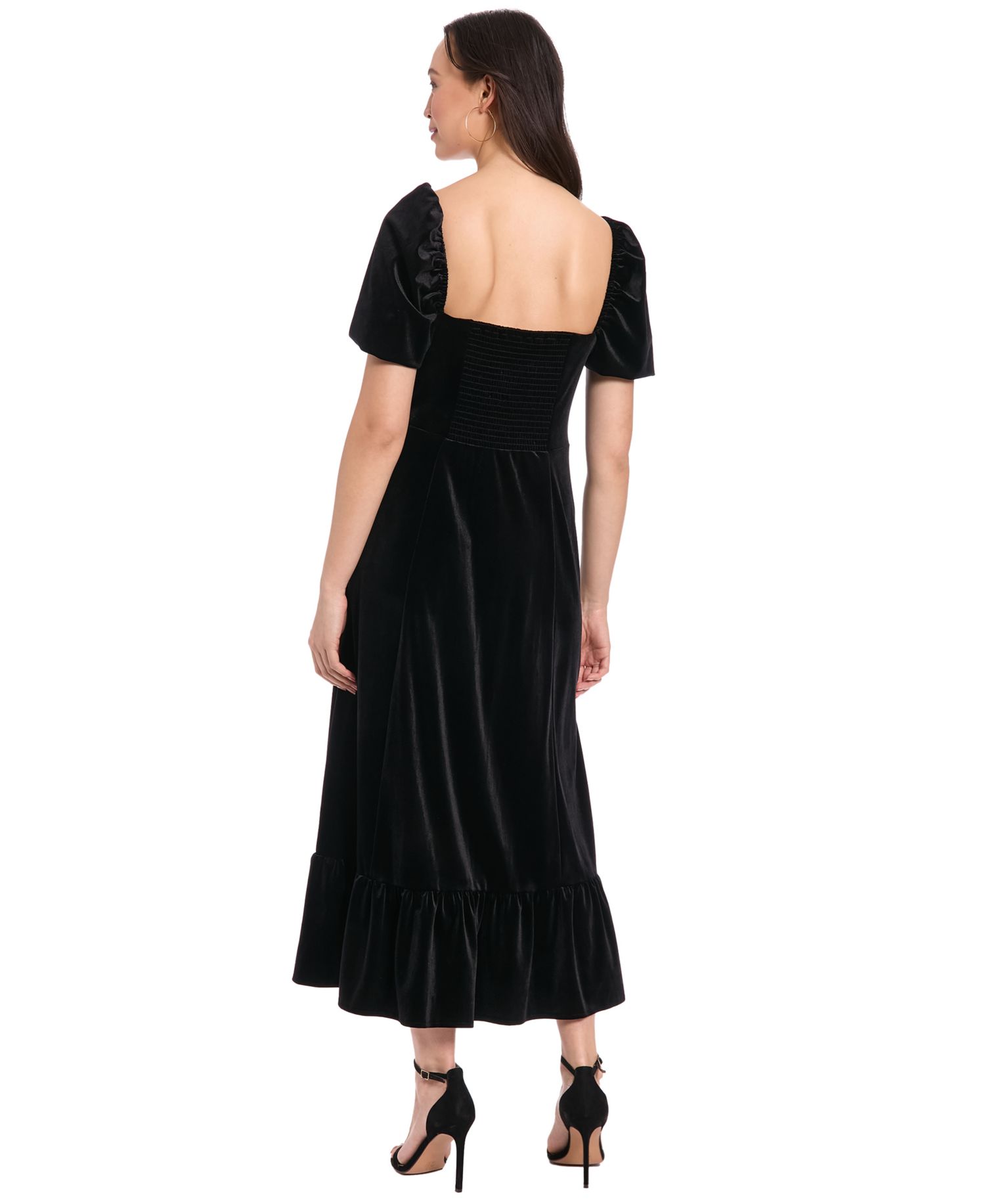 Petite Square Neck Midi Dress