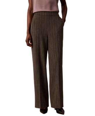 Petite High-Rise Wide-Leg Trousers