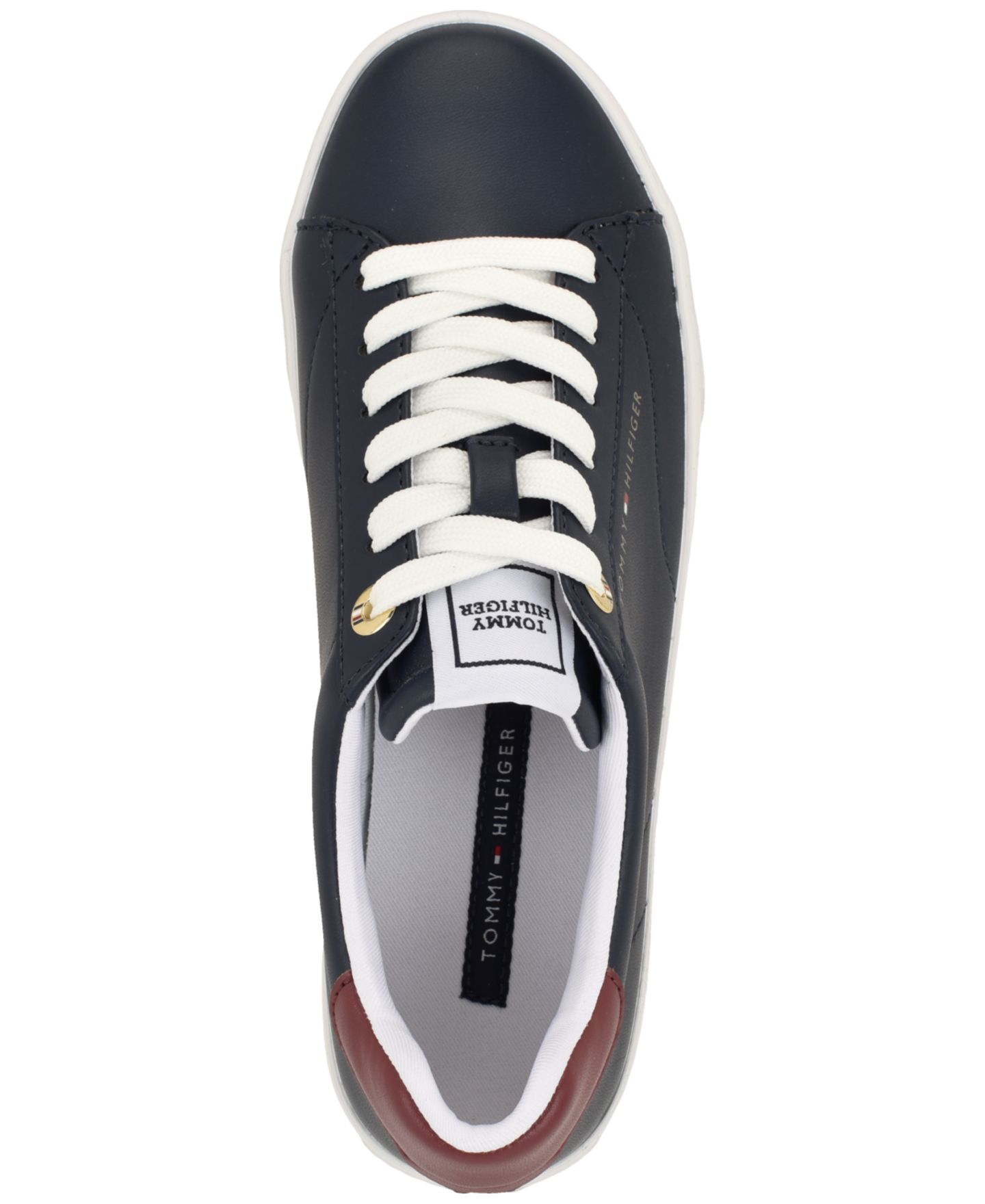Женские кроссовки Tommy Hilfiger Lernia Low Profile Lace-Up, цвет: Тёмный синий / Коричневый — фото 4