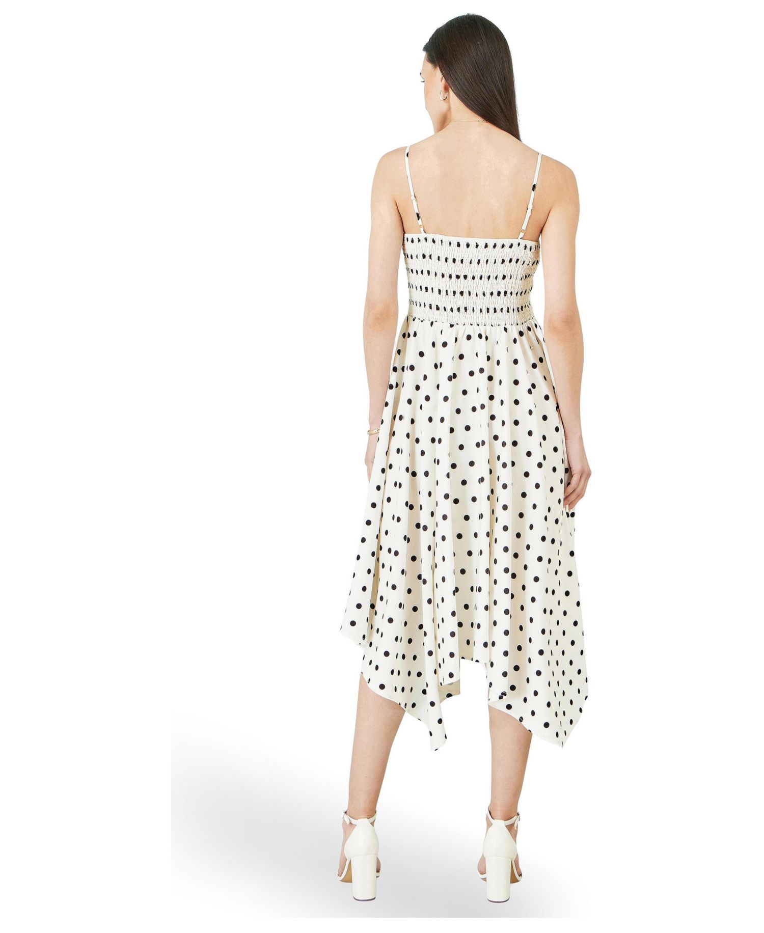 Women's Square Neck Hankerchief Hem Dress