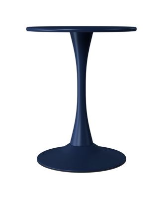 23.5" Round Outdoor Indoor Metal Cocktail Dining Table