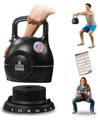 Adjustable Kettlebell Weight Set – 22.5 lb 7-in-1 Quick-Select Strength Training Kettlebell, Compact Space-Saving Home Gym Design