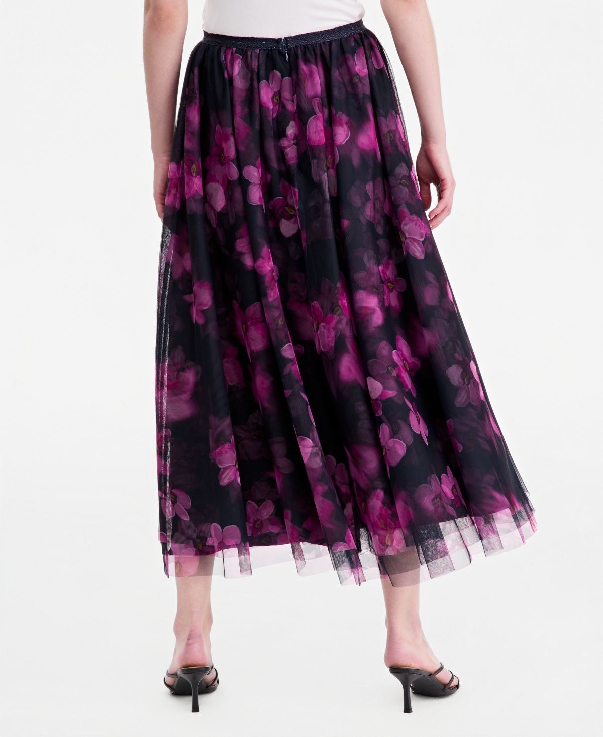 Jonathan Cohen X Macy's Women's Floral-Print Tulle Flared Midi Skirt, Exclusive