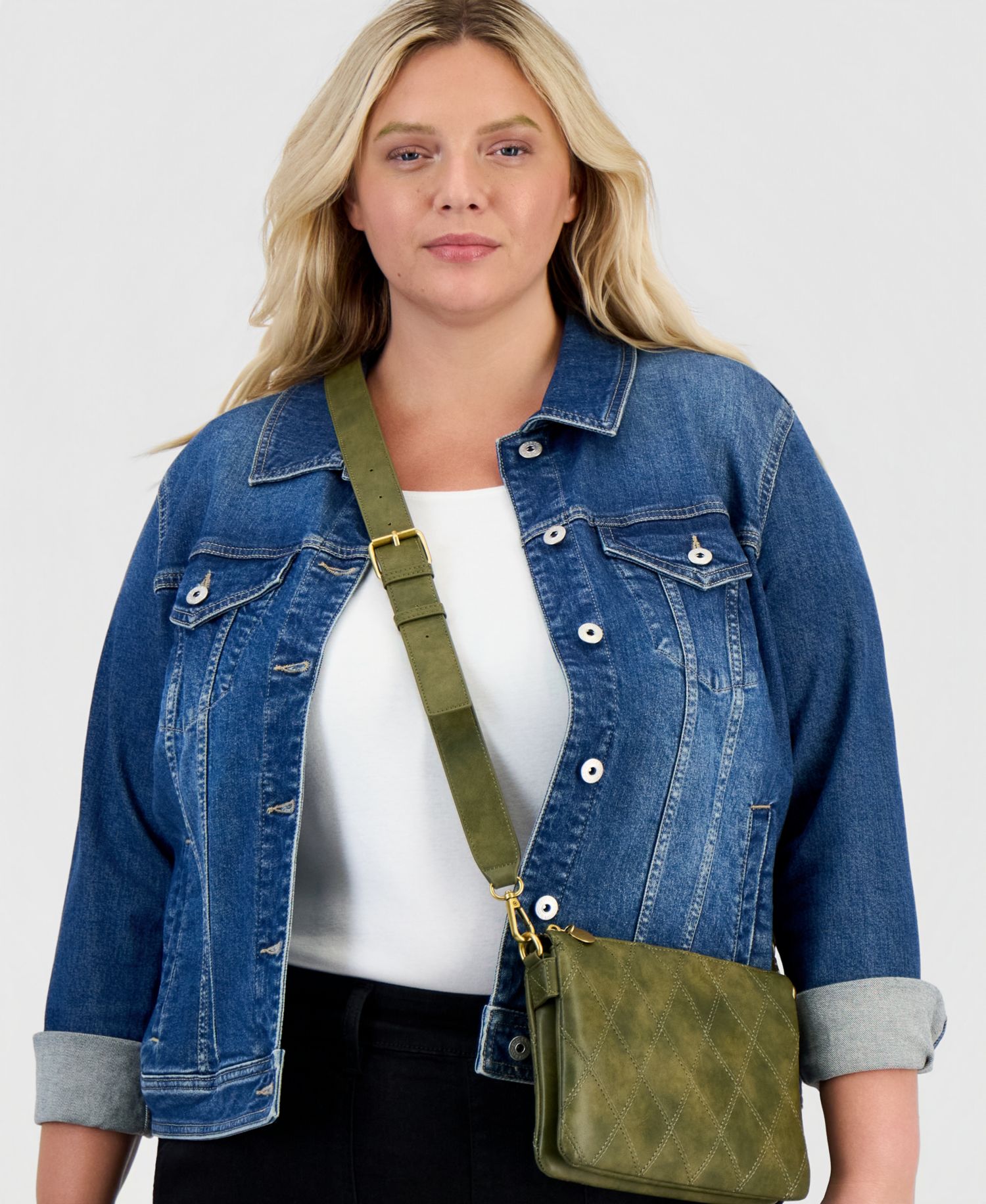 Diamond Quilted Double Compartment Crossbody Bag