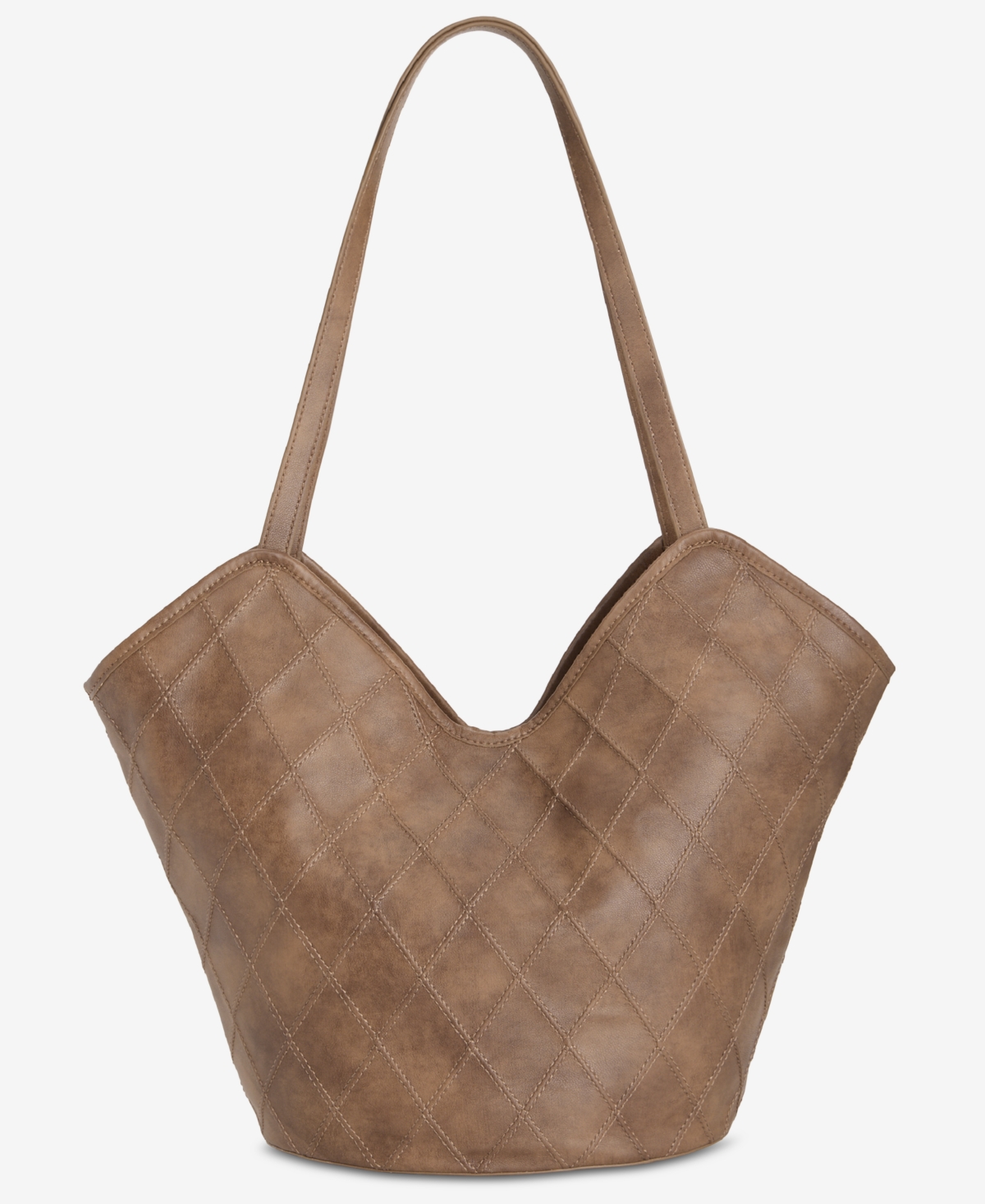 Style & Co Diamond Quilted V-Shaped Tote Bag, Macy's Exclusive