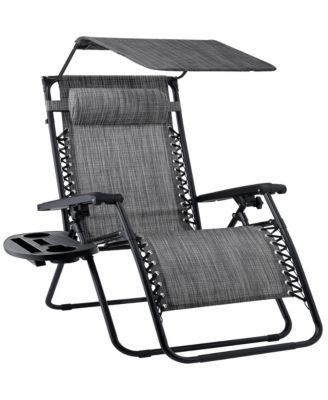  Zero Gravity Recliner Lounge Chair with Shade Tray