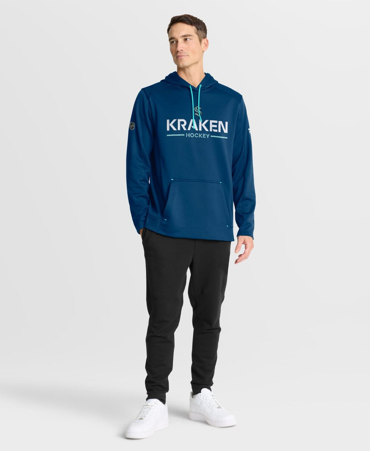 Men's Deep Sea Blue Seattle Kraken Authentic Pro Rink Hoodie