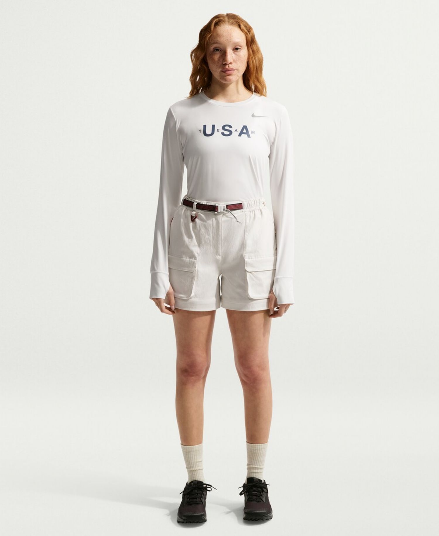Women's ACG White Team USA Dri-FIT Primary Logo Long Sleeve T-Shirt