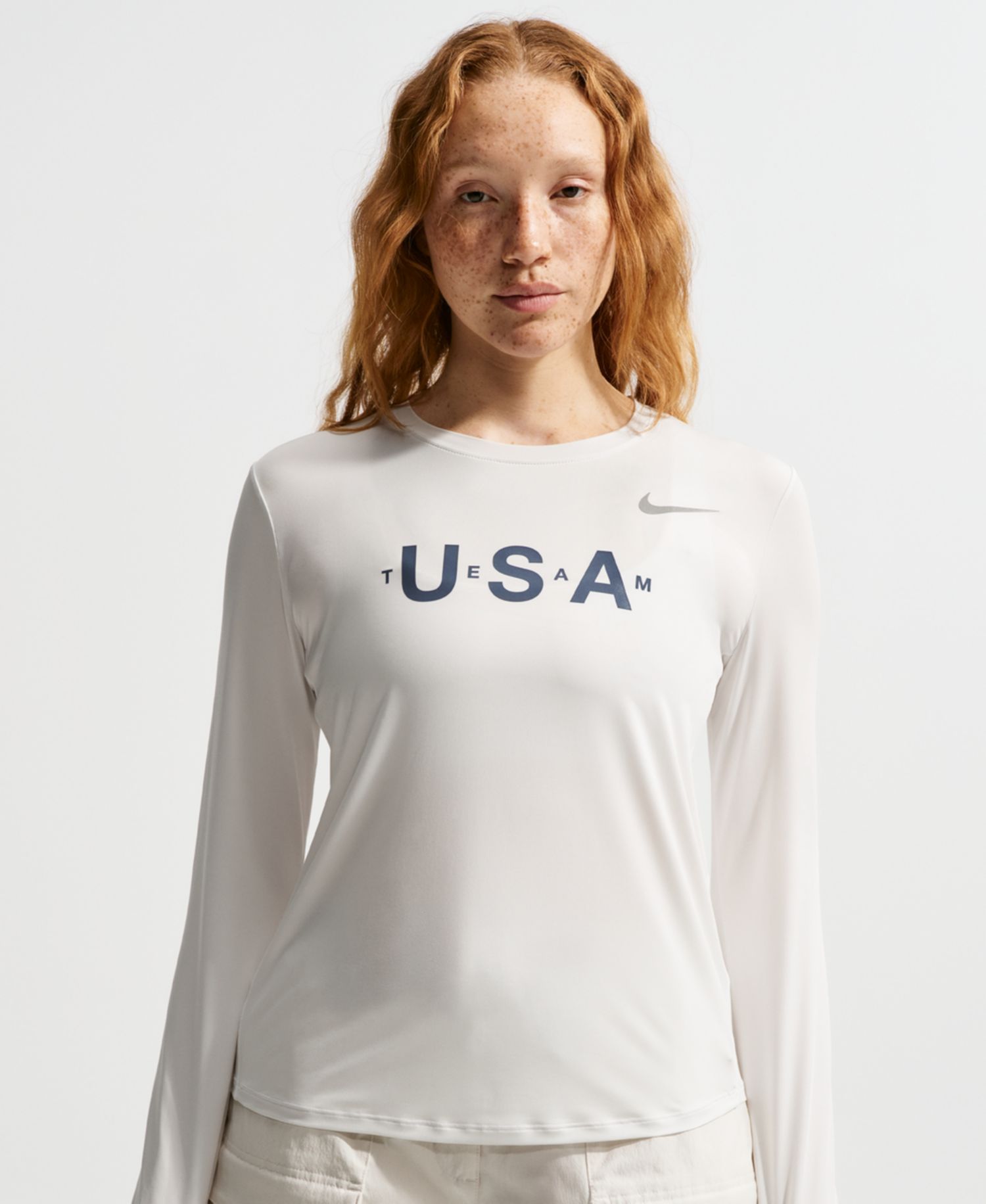 Women's ACG White Team USA Dri-FIT Primary Logo Long Sleeve T-Shirt