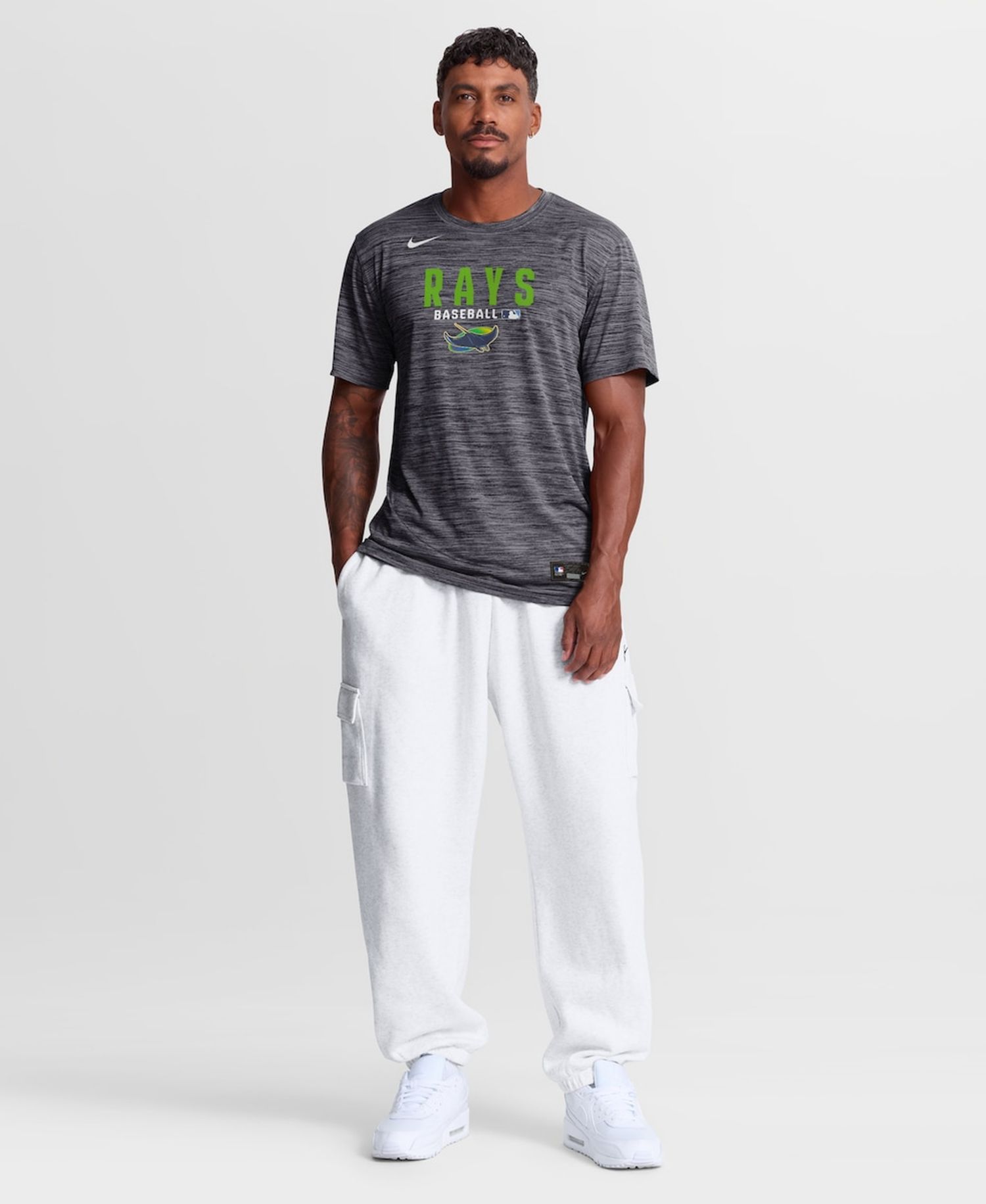 Men's Black Tampa Bay Rays Authentic Collection Velocity Dri-FIT T-Shirt