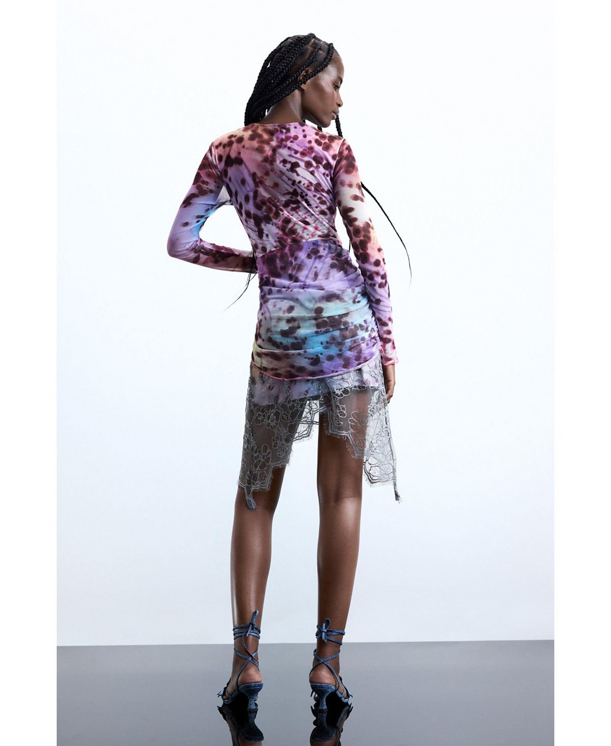 Desigual Women's Draped lace dress view 4 — MAYCSS fashion products
