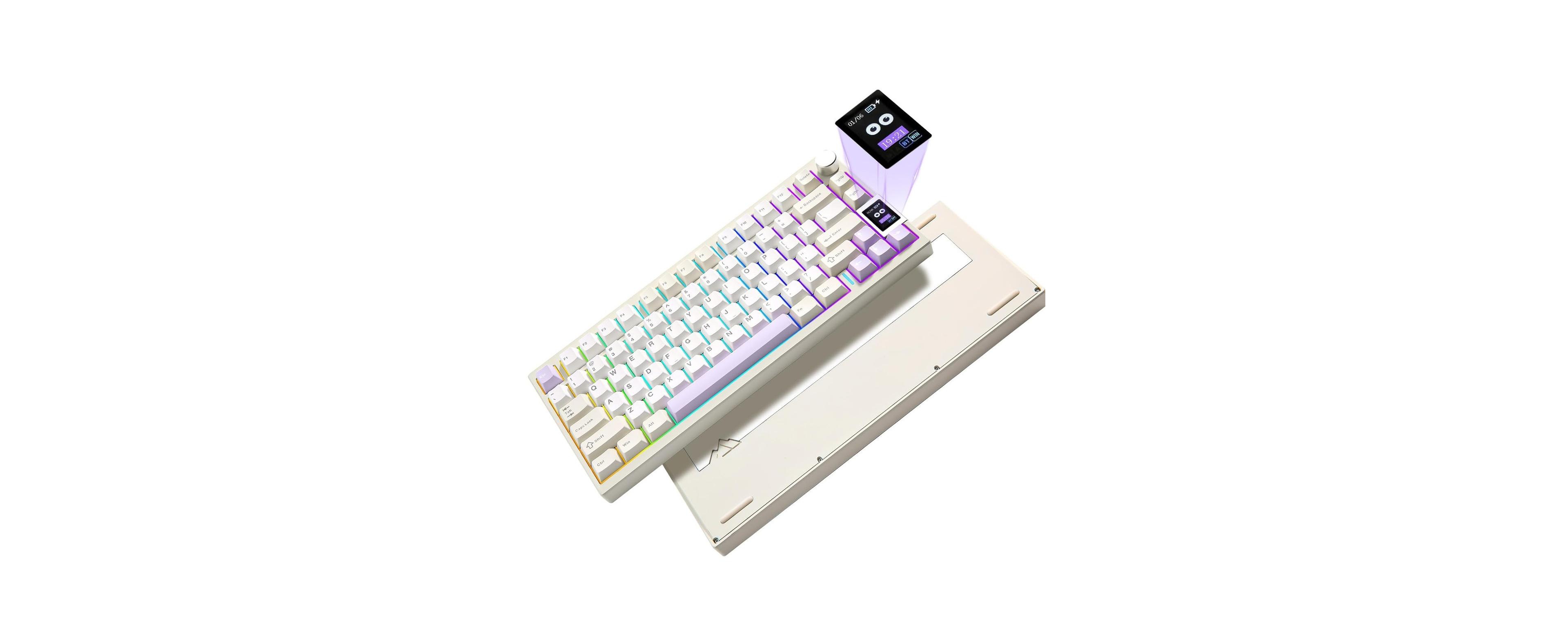 Lamicall AL80 75% Full Aluminum Lcd Display Tri-Mode Gaming Keyboard