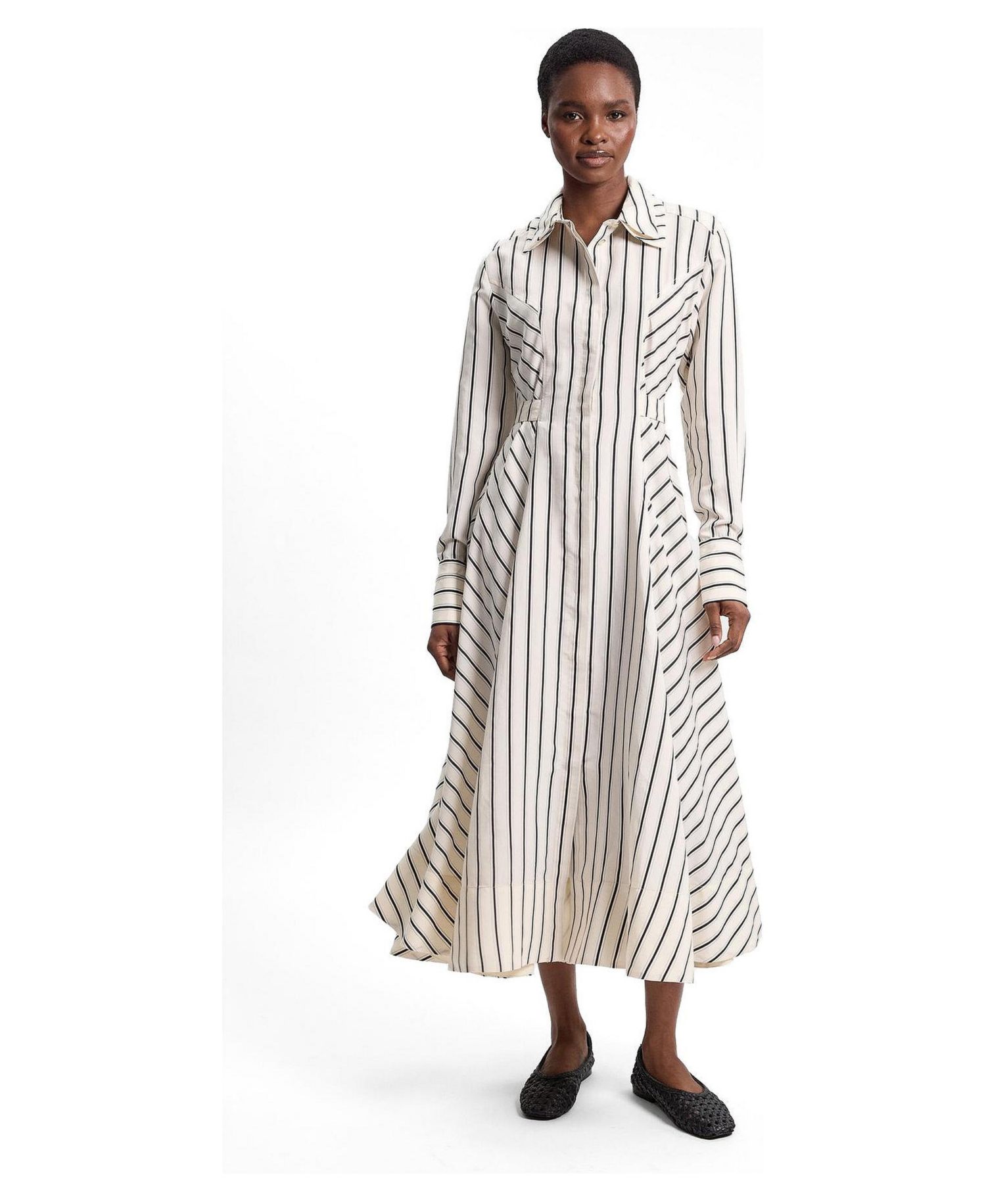 Women's Stripe Midi Dress