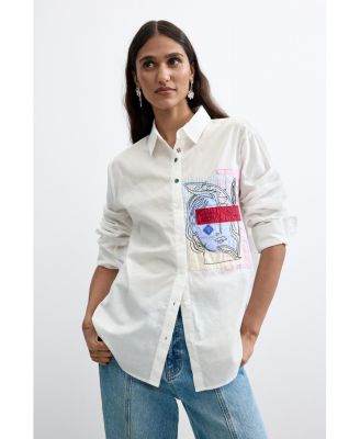 Women's Printed Pocket Shirt 100% Cotton