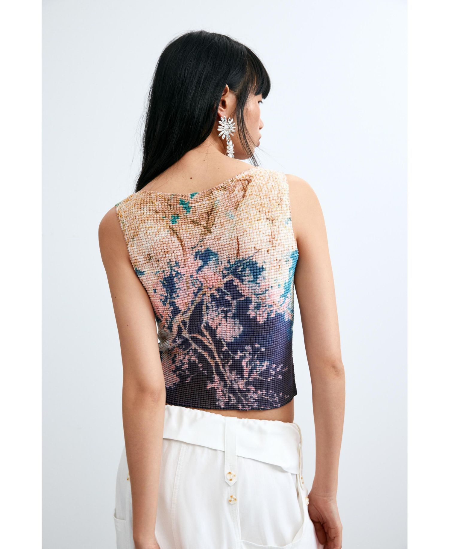 Women's Printed sleeveless t-shirt