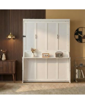  Queen Size Vertical Murphy Bed with Desk