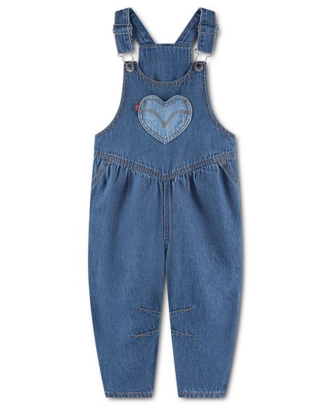 Комбинезон Levi's Hearts Detail Relaxed-Fit Overalls для девочек-малышей, цвет: Rodeo