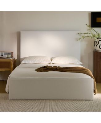  Lucas Upholstered Bed 52'' Headboard King Coconut Micro Suede