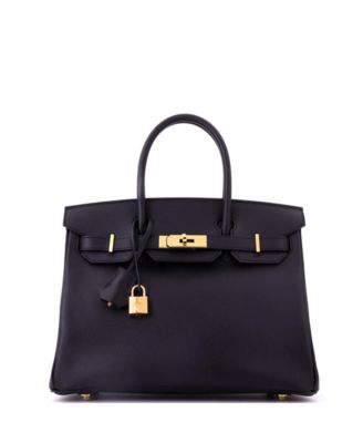 Birkin 30 Handbag Black Epsom with Gold Hardware