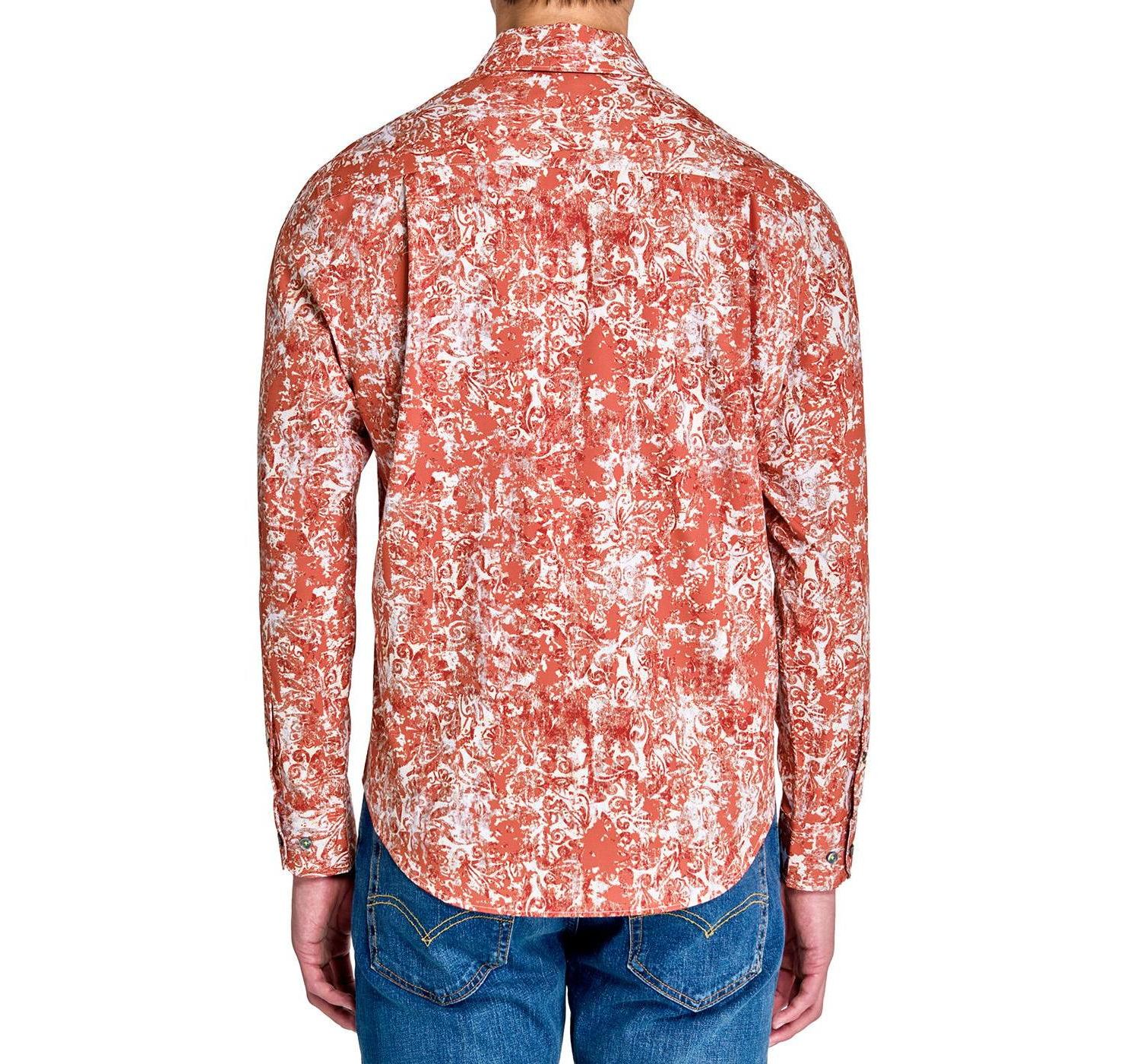 Men's Regular Fit 4-Way Stretch Performance Long Sleeve Button Down