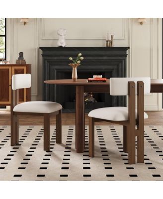 Upholstered Armless Dining Chairs With Metal Legs (Set of 2)