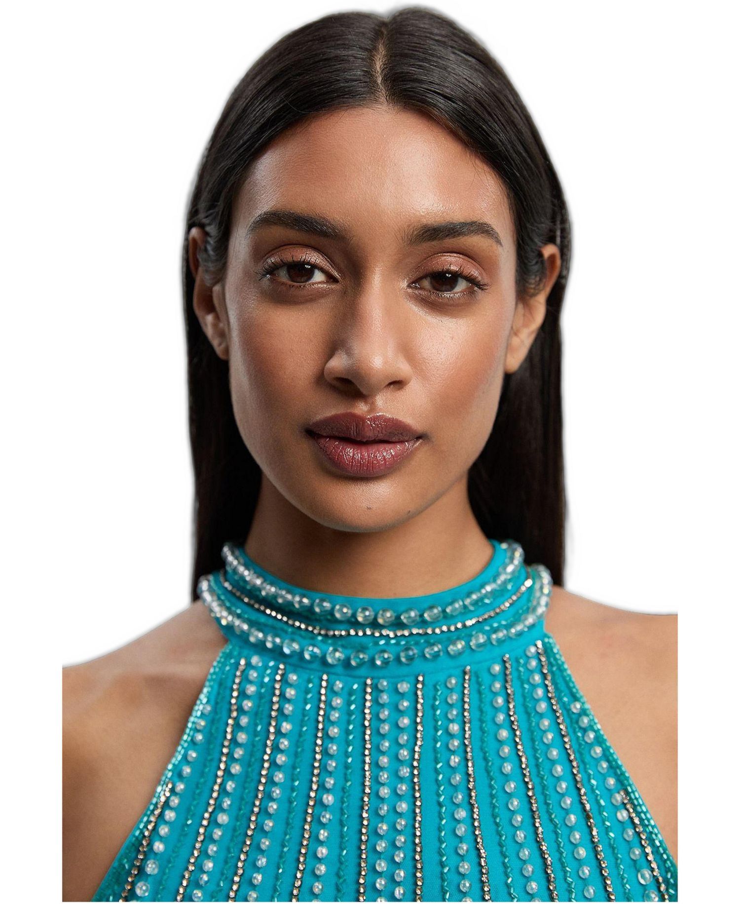 Women's Crystal Fringe Maxi Dress
