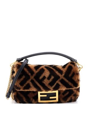 Mini Baguette NM Bag Zucca Shearling