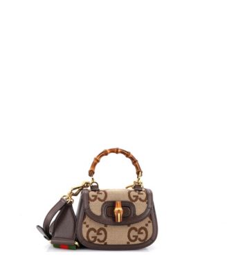 Mini Bamboo 1947 Top Handle Bag Jumbo GG Canvas
