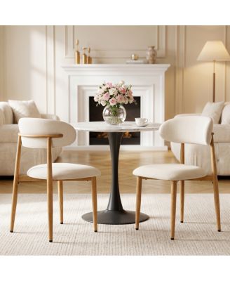  Set of 2 Modern Upholstered Dining Chairs