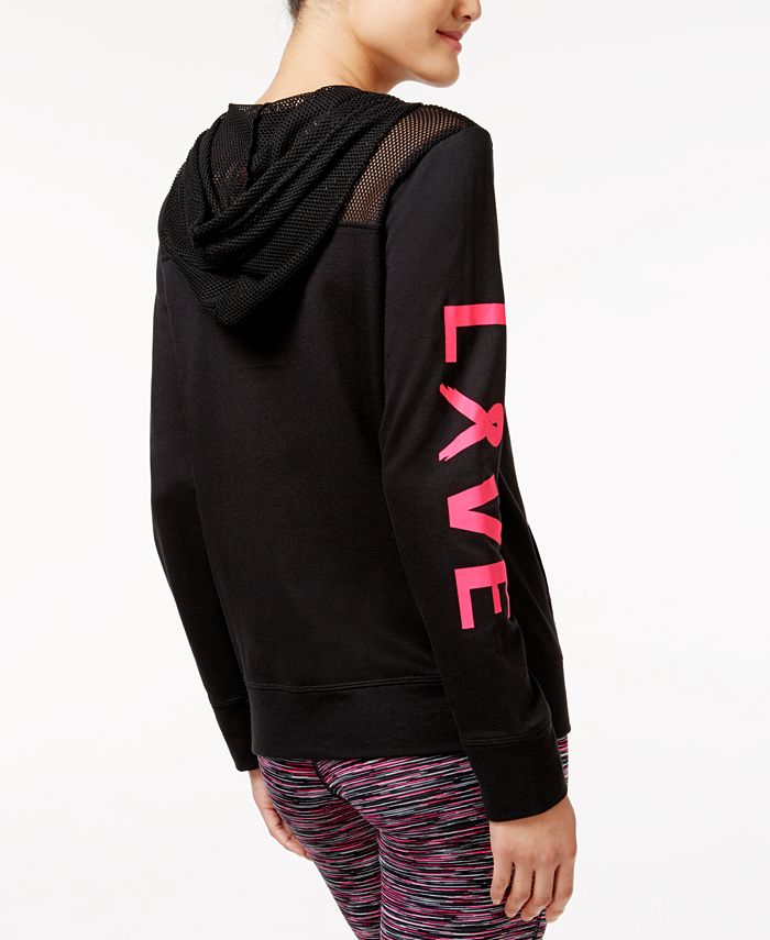 Material Girl Active Love MeshTrim Hoodie, Created for Macy's Macy's