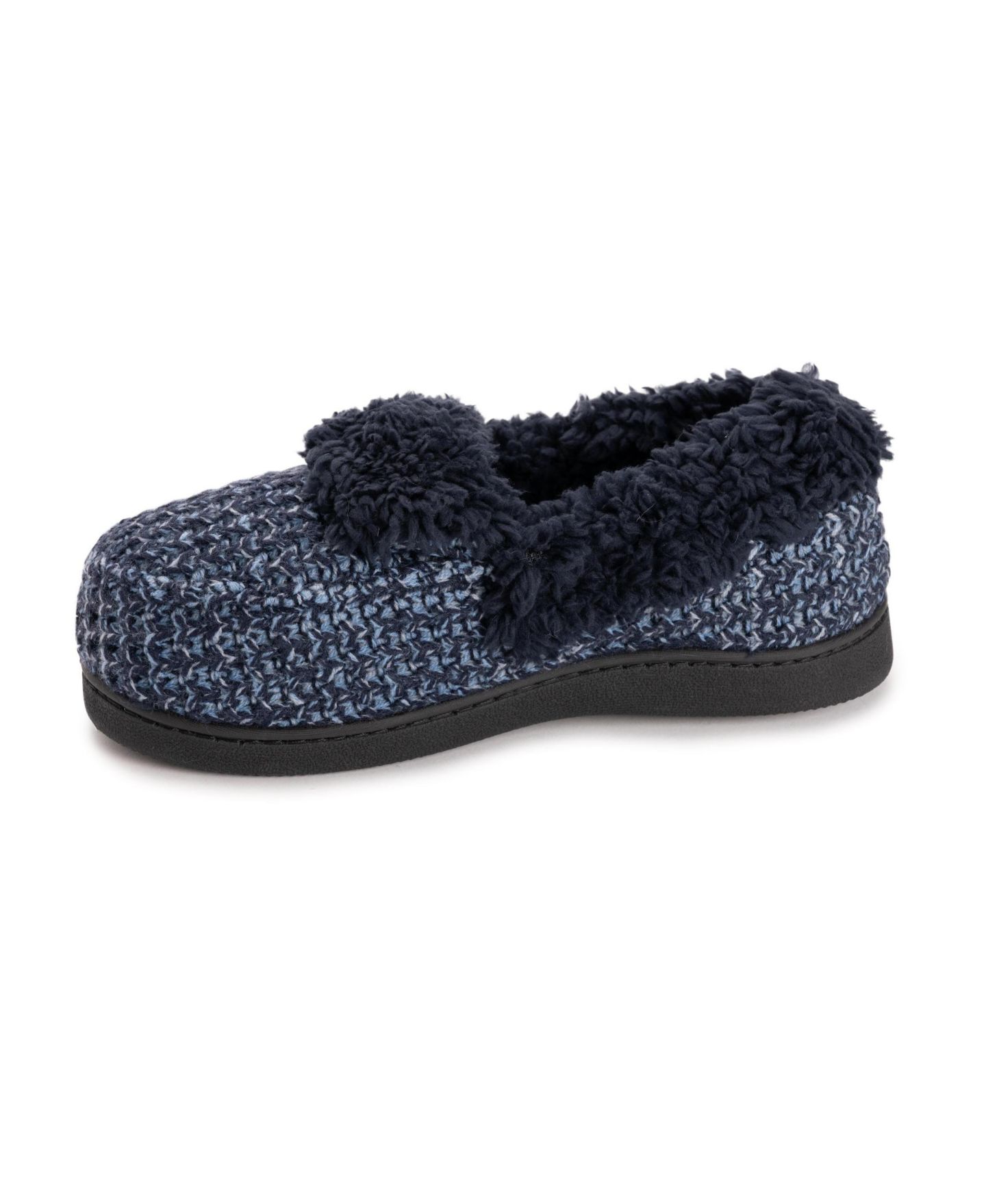 Женские тапочки MUK LUKS Anais Moccasin Slippers, цвет: Тёмный синий — фото 5