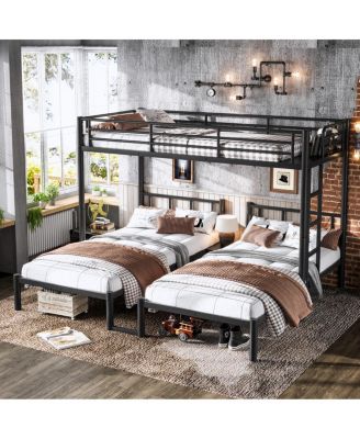 Triple Twin Metal Bunk Bed for 3