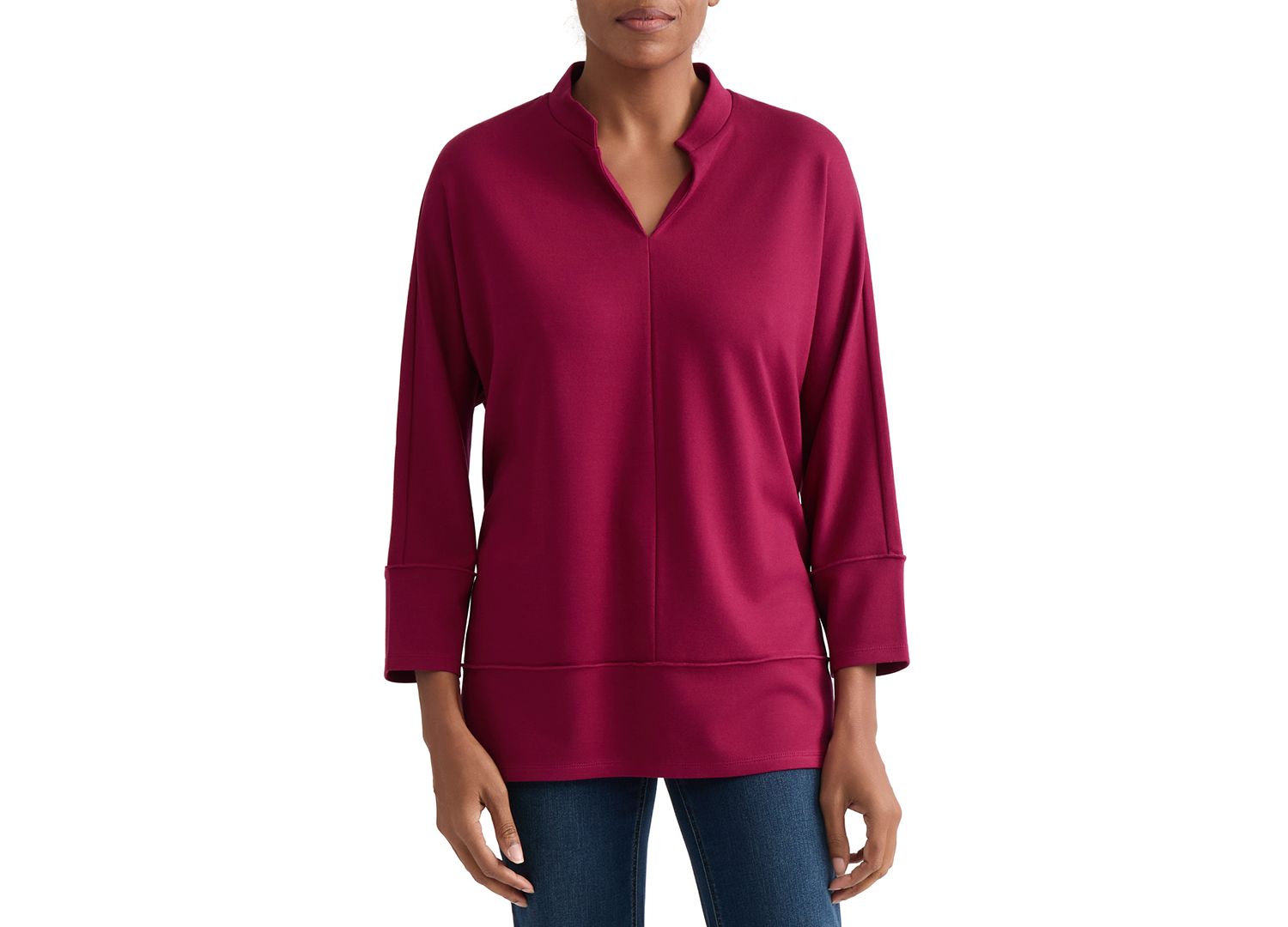 Petite Johnny Collar Top