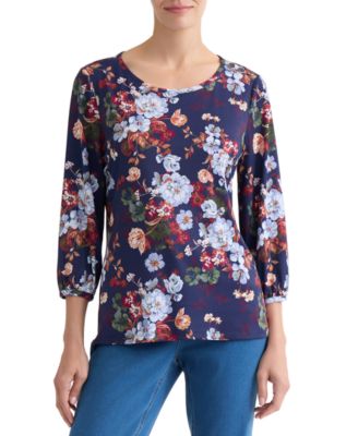 Women's Floral Print Box Top